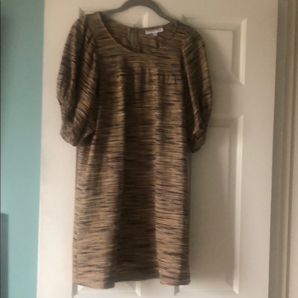 Christopher Deane metallic stripe dress